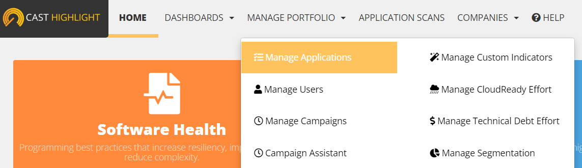 Manage Applications