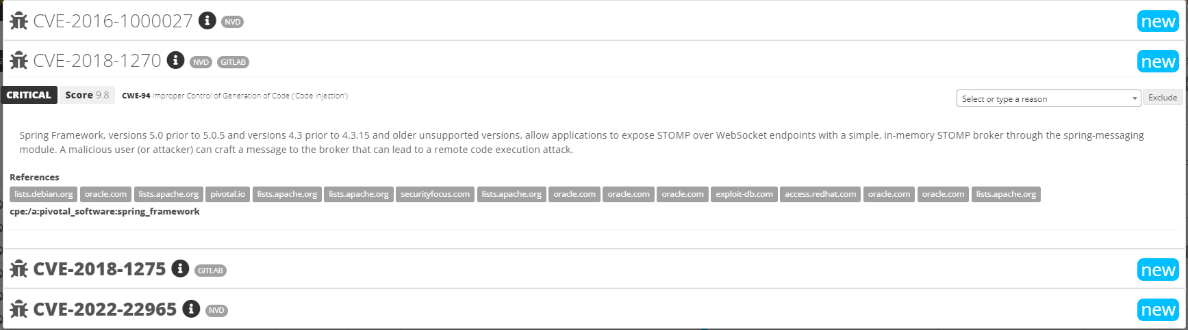 Critical CVEs